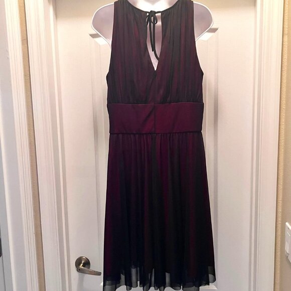 Jessica Howard Beaded/Sequins Waistline-Black Sheer/Red Lining-Size 12P-Formal - Picture 10 of 15